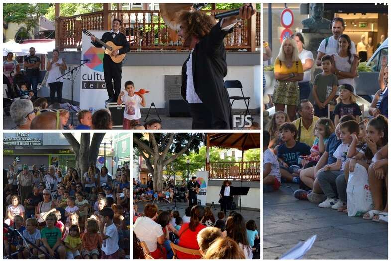 Diferentes momentos del espectáculo de este sábado (Foto TA)